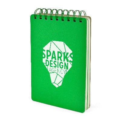 Branded Promotional A5 MUSKER JOTTER in Green Jotter From Concept Incentives.