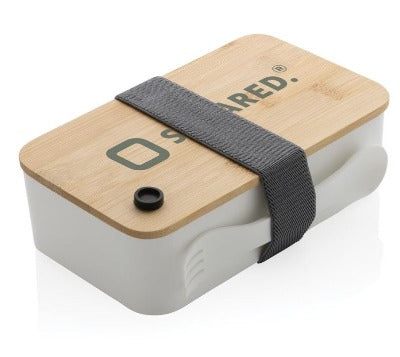 Branded Promotional RCS RPP LUNCH BOX WITH BAMBOO LID Lunch Box from Concept Incentives