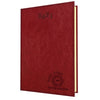 Branded Promotional TOPGRAIN PREMIUM QUARTO WEEK TO VIEW DESK DIARY in Red Diary From Concept Incentives.