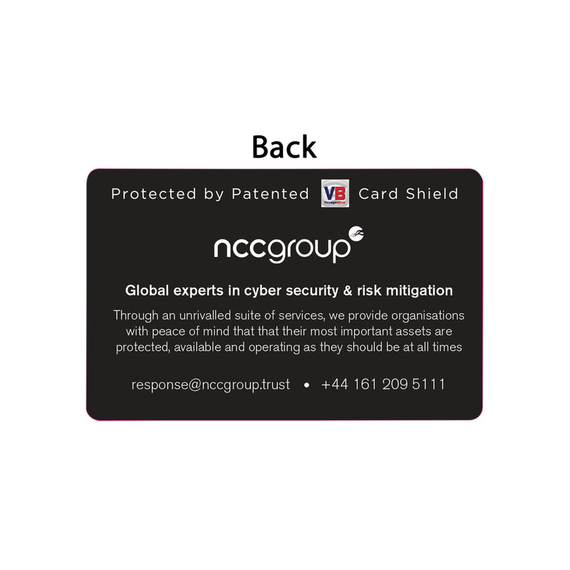 Branded Promotional RFID Card Shield (from £3.40 each) NCC Group From Concept Incentives.