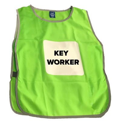 Branded Promotional PRINTED KEYWORKER TABARD with Reflective Border Medical From Concept Incentives.