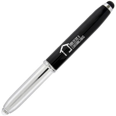Branded Promotional LOWTON 3-IN-1 BALL PEN in Black from Concept Incentives