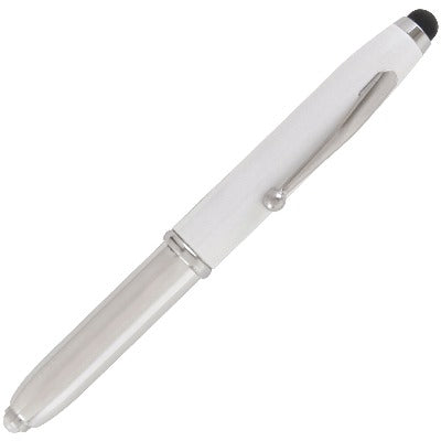 Branded Promotional LOWTON 3-IN-1 BALL PEN in White from Concept Incentives