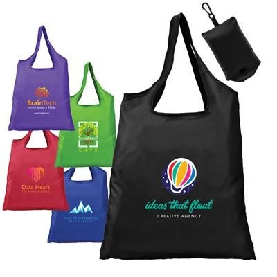 Branded Promotional SANTORINI FOLDING SHOPPER TOTE BAG Bag From Concept Incentives.
