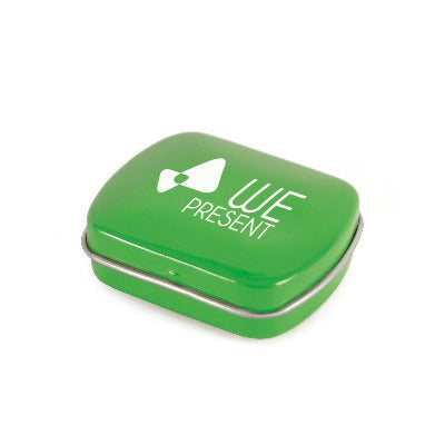 Branded Promotional MICRO MINTS TIN in Green from Concept Incentives