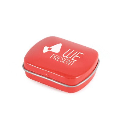 Branded Promotional MICRO MINTS TIN in Red from Concept Incentives