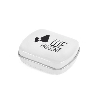 Branded Promotional MICRO MINTS TIN in White from Concept Incentives