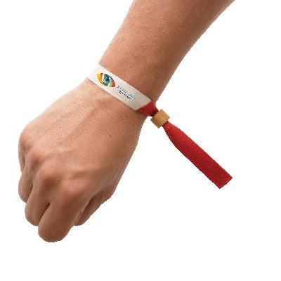 Branded Promotional RPET FABRIC WRIST BAND from Concept Incentives