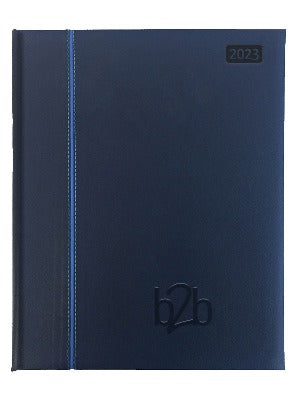 Branded Promotional ALLEGRO MANAGEMENT DESK DIARY in Black and Blue from Concept Incentives