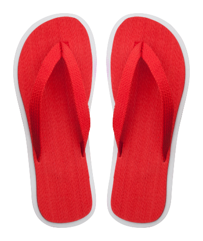 Branded Promotional CAYMAN BEACH SLIPPERS FLIP FLOPS Flip Flops Beach Shoes in Orange From Concept Incentives.
