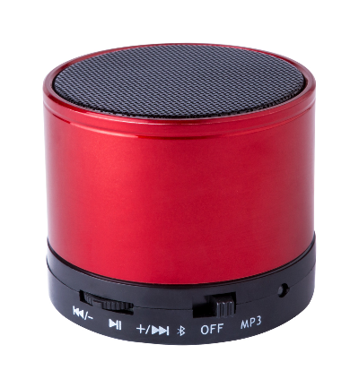 Branded Promotional MARTINS BLUETOOTH SPEAKER in Red Speakers From Concept Incentives.
