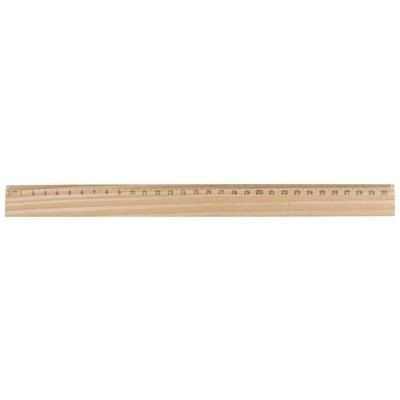 Branded Promotional THREEO 30CM WOOD RULER Ruler From Concept Incentives.
