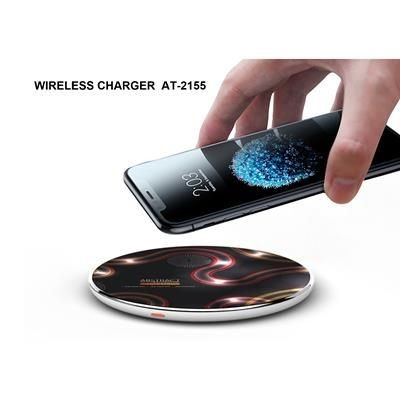 Branded Promotional ROUND SHAPE CORDLESS CHARGER FOR MOBILE PHONE Charger From Concept Incentives.
