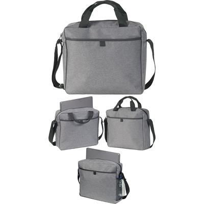 Branded Promotional TUNSTALL LAPTOP BUSINESS BAG in Grey Bag From Concept Incentives.