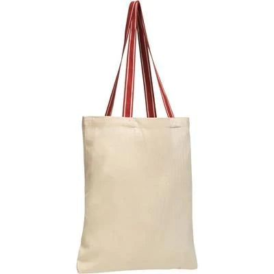 Branded Promotional ASHURST 7OZ HERRINGBONE TOTE Bag From Concept Incentives.