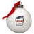 Branded Promotional CHRISTMAS TREE BAUBLE in White Christmas Decoration From Concept Incentives.