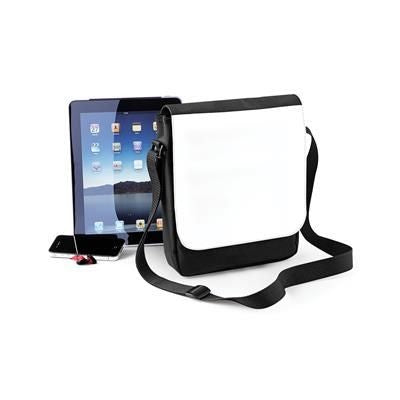 Branded Promotional BAGBASE SUBLIMATION DIGITAL REPORTER BAG in Black Bag From Concept Incentives.