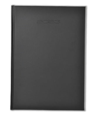 Branded Promotional SMOOTHGRAIN A4 DAY TO PAGE DESK DIARY in Blue from Concept Incentives