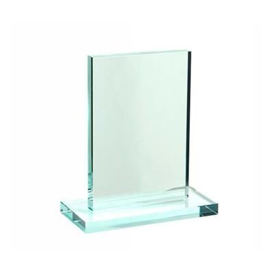 Branded Promotional SMALL JADE GREEN RECTANGULAR TROPHY AWARD CUBE BLOCK Award From Concept Incentives.
