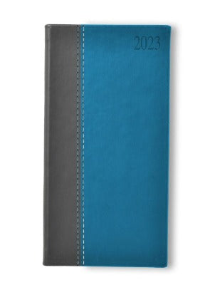 Branded Promotional NEWHIDE BICOLOUR POCKET DIARY in Cyan from Concept Incentives
