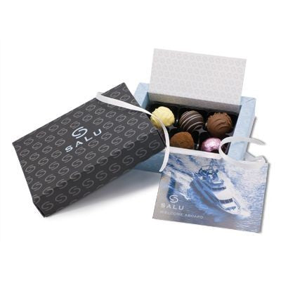 Branded Promotional CHOCOLATE BOX with 6 Luxury Chocolate Chocolate From Concept Incentives.