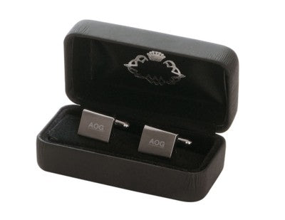 Branded Promotional LONDON CUFF LINKS in Brushed Matt Silver Finish Cuff Links From Concept Incentives.