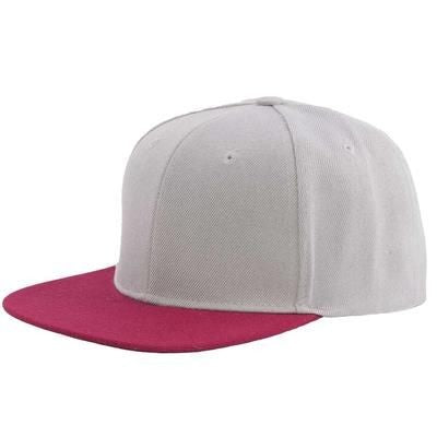 Branded Promotional 100% ACRYLIC SNAPBACK BASEBALL CAP in Grey & Maroon Baseball Cap From Concept Incentives.