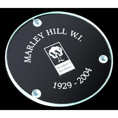 Branded Promotional ROUND FLAT GLASS COASTER in Jade Coaster From Concept Incentives.