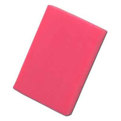 Branded Promotional COLOURFUL RECTANGULAR ERASER in Neon Fluorescent Magenta Pencil Eraser From Concept Incentives.