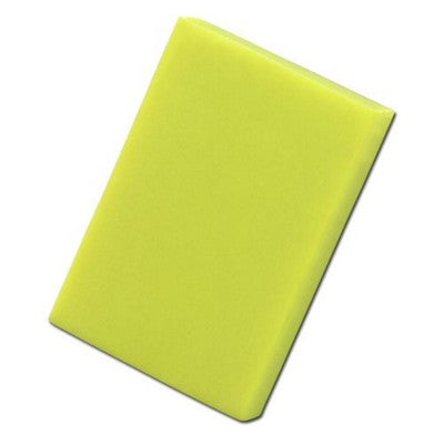 Branded Promotional COLOURFUL RECTANGULAR ERASER in Neon Fluorescent Yellow Pencil Eraser From Concept Incentives.
