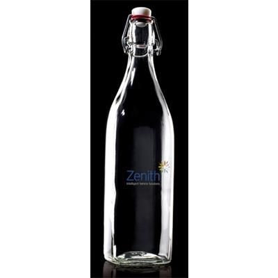 Branded Promotional 1L RE-USABLE GLASS BOTTLE Bottle From Concept Incentives.