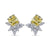 Branded Promotional SIMULATED CZ DIAMOND AND LAB CREATED CITRINE GEMSTONE STUD EARRINGS Jewellery From Concept Incentives.