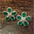Branded Promotional SIMULATED DIAMOND AND LAB CREATED EMERALD STUD EARRINGS Jewellery From Concept Incentives.
