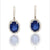 Branded Promotional MYSTIC LAB SAPPHIRE GEM AND SIMULATED DIAMOND DANGLER EARRINGS Jewellery From Concept Incentives.