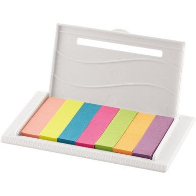 Branded Promotional STICKY NOTE RULER SET in White Ruler From Concept Incentives.