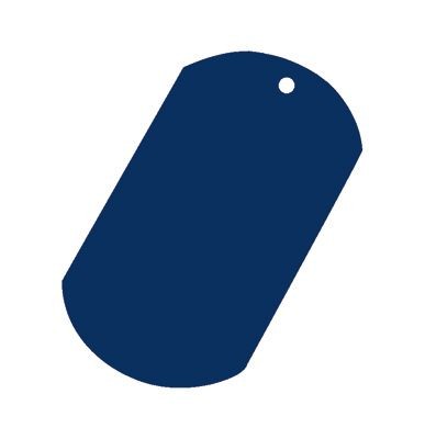 Branded Promotional ALUMINIUM METAL DOG TAG in Blue Dog Tag From Concept Incentives.