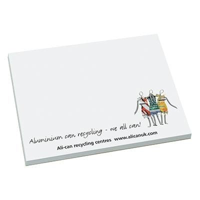 Branded Promotional ENVIRO-SMART STICKY NOTES A7 Note Pad From Concept Incentives.
