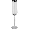 Branded Promotional SET OF 6 CRYSTAL CHAMPAGNE GLASS MOUTH-BLOWN & DISHWASHER SAFE Champagne Flute From Concept Incentives.