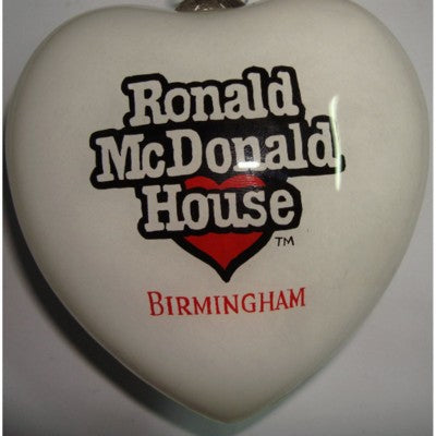 Branded Promotional HAND PAINTED HEART SHAPE GLASS BAUBLE Bauble From Concept Incentives.