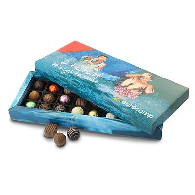 Branded Promotional CHOCOLATE BOX with 24 Luxury Chocolate Chocolate From Concept Incentives.