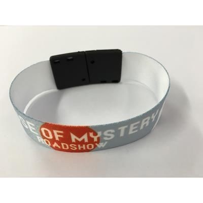 Branded Promotional 15 OR 20MM FABRIC WRIST BAND Wrist Band From Concept Incentives.