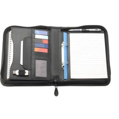 Branded Promotional BOURTON A5 RING BINDER Conference Folder From Concept Incentives.