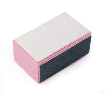 Branded Promotional 4 WAY FOAM NAIL BUFFER CUBE BLOCK in Pink Nail File From Concept Incentives.