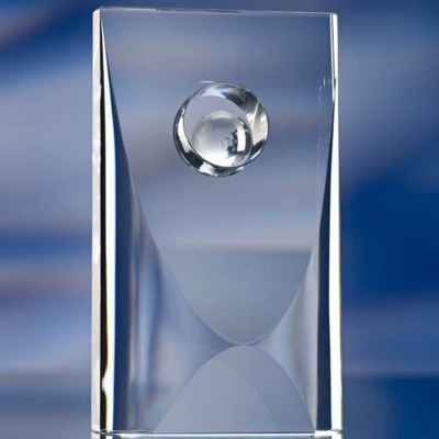 Branded Promotional SPHERE IN TOWER GLASS AWARD TROPHY Award From Concept Incentives.