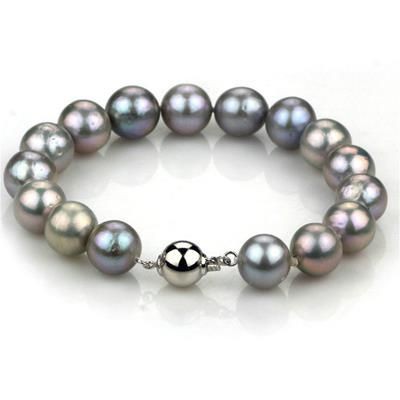 Branded Promotional 12MM SINGLE STRAND ROUND GREY AA FRESHWATER PEARL BRACELET Jewellery From Concept Incentives.