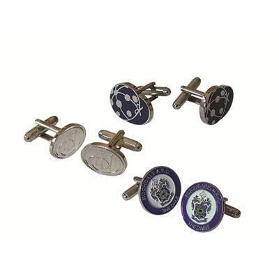 Branded Promotional HARD ENAMEL CUFFLINK Cuff Links From Concept Incentives.