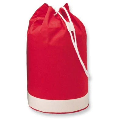 Branded Promotional BICOLOUR COTTON SHOPPER TOTE BAG in Blue with White Stripe Bag From Concept Incentives.