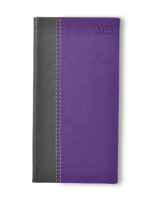 Branded Promotional NEWHIDE BICOLOUR POCKET DIARY in Purple from Concept Incentives