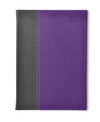 Branded Promotional NEWHIDE BICOLOUR A5 DAY PER PAGE DESK DIARY in Purple from Concept Incentives