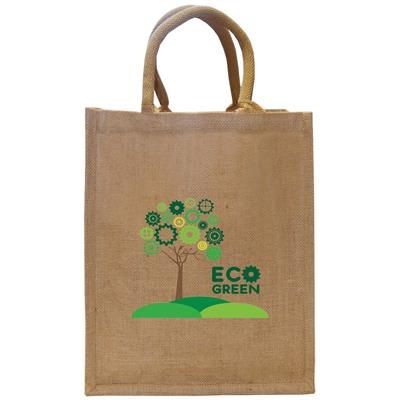 Branded Promotional TATTON MEDIUM JUTE CONFERENCE BAG Bag From Concept Incentives.